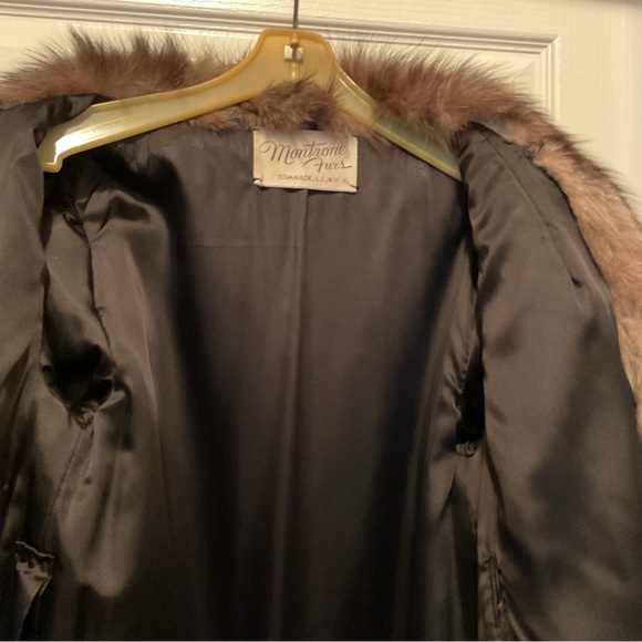 Genuine mink coat with fox trim - Picture 5 of 9